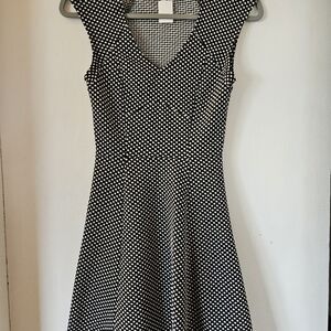 Monteau Black and White Patterned Dress